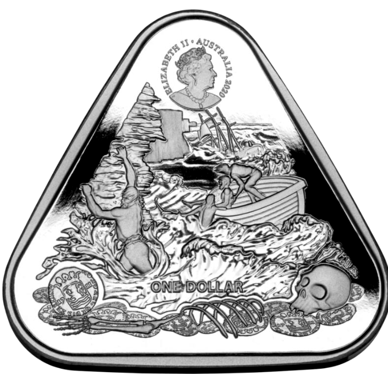 Australia 2020 $1 Uncirculated Zuytdorp 1 Oz Silver Triangular Investment Coin