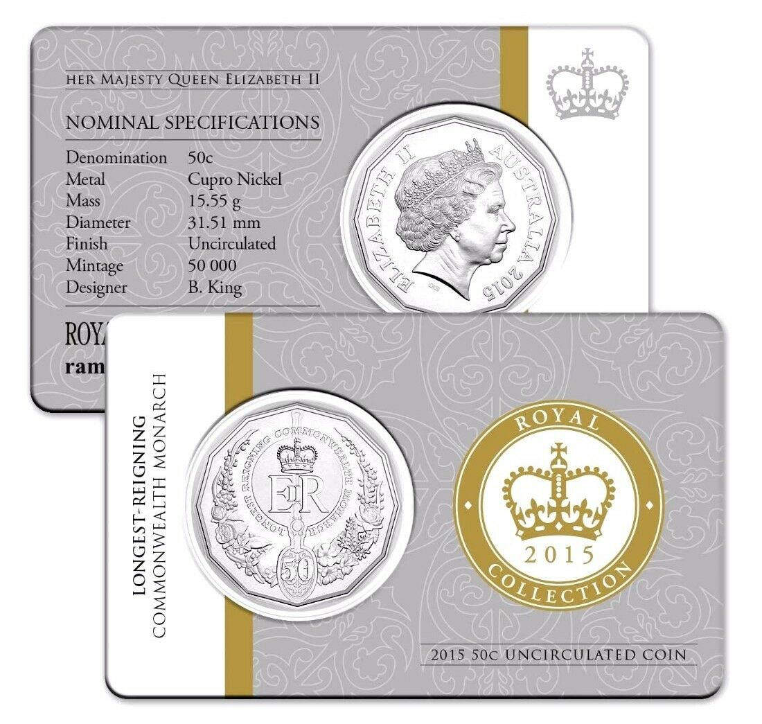 Australia 2015 50 Cent Longest-Reigning Commonwealth Monarch Coin Pack