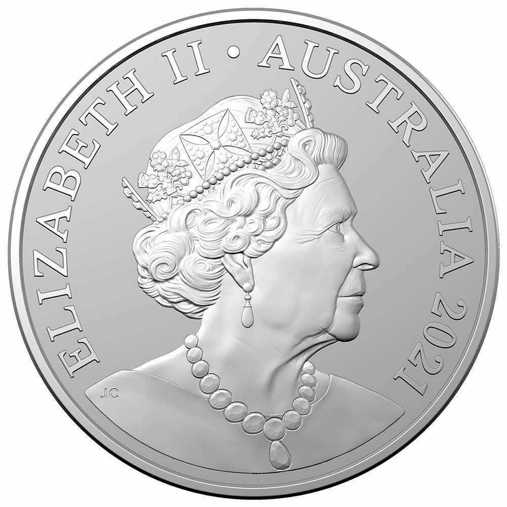 Australia 2021 $1 Frosted Uncirculated Kangaroo Series - Outback Majesty 1oz Fine Silver