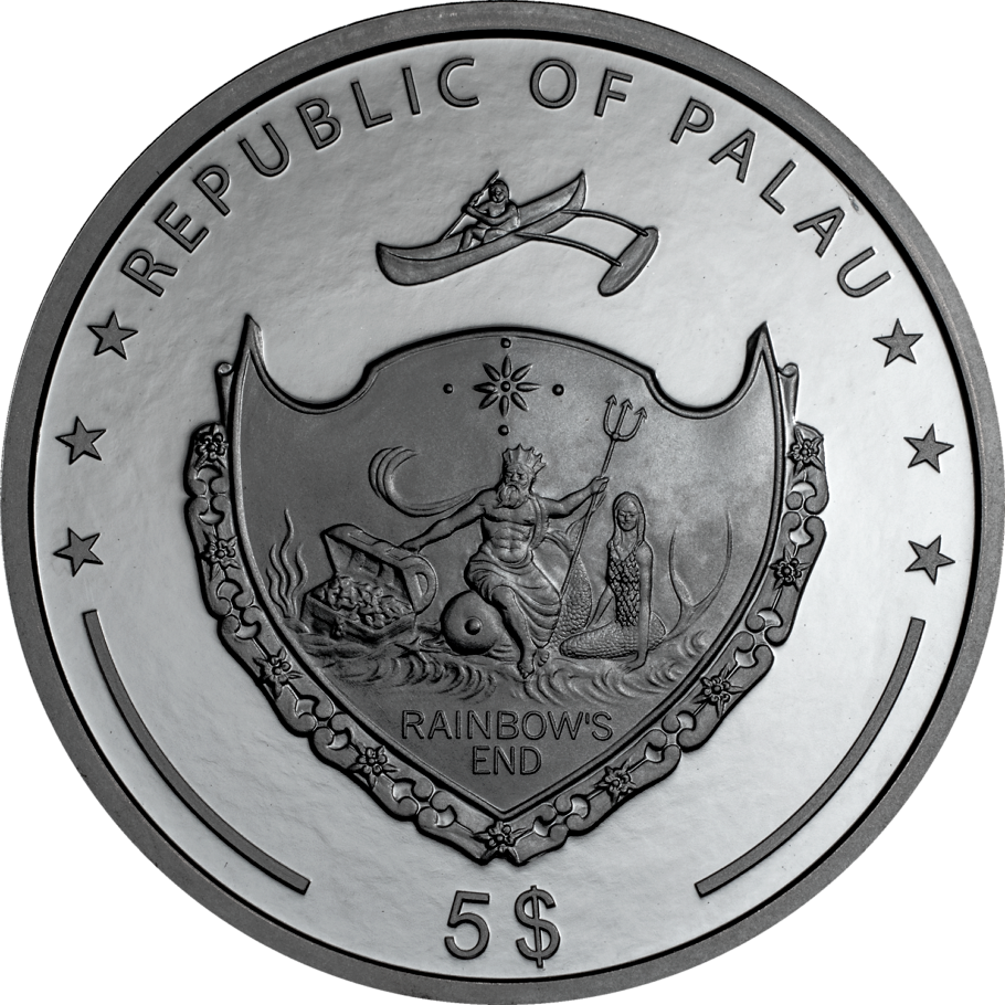 Republic of Palau 2021 $5 Magical Lamp 1oz Silver Black Proof Smartminting®
