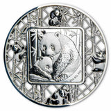 Solomon Islands 2021 $5 Panda  Filigree 2oz Silver Proof-like Coin