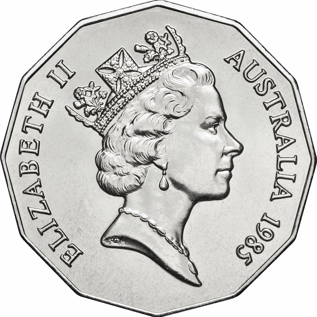 Australia 1966 – 2019 50 Cent Uncirculated Queen Elizabeth II Portrait 7-coin collection