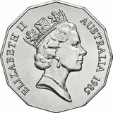 Australia 1966 – 2019 50 Cent Uncirculated Queen Elizabeth II Portrait 7-coin collection