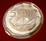 Cyprus 1982 5 Mils Proof Sailing Ship