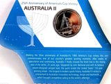Australia 2008 50 Cent Uncirculated Carded Australia II America's Cup Victory 25th Anniversary