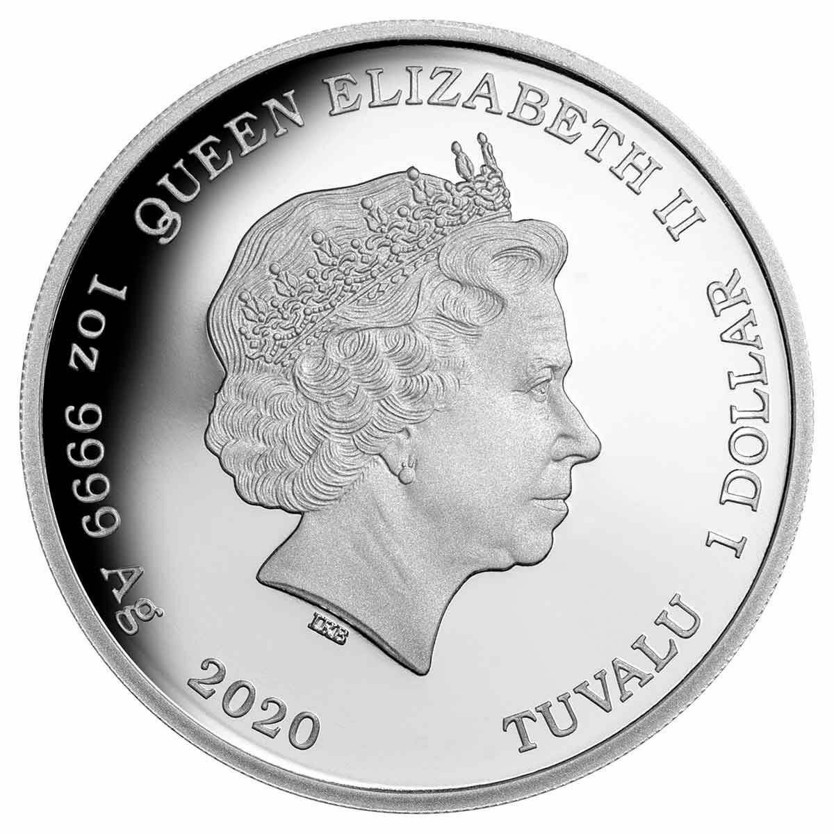 Tuvalu 2020 $1 Australia's Tarantula Deadliest and Dangerous Series Coloured 1 oz .999 Silver Proof Obverse