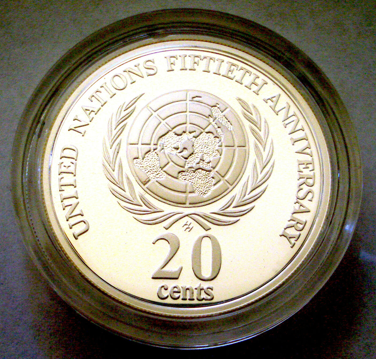 Australia 1998 20 Cent Proof United Nations Silver