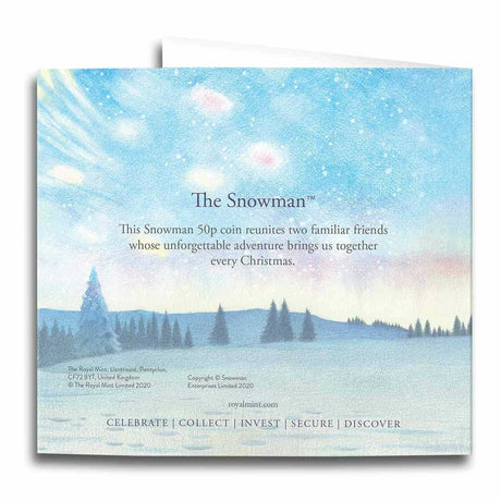 United Kingdom 2020 50p Royal Mint The Snowman BU Sealed Coin Pack