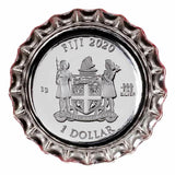 Fiji 2020 $1 Coke Coca-Cola Bottle Cap China Edition 6g Silver Proof