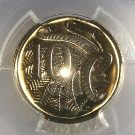 Australia 1977 10 Cent Proof PR68 DCAM PCGS Lyrebird