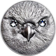 Mongolia 2016 500 Togrog Wildlife Protection Saker Falcon .999 1oz Antique Silver Reverse