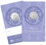 Australia 2020 50 Cent Uncirculated Christmas Decoration Foiled Card- Purple