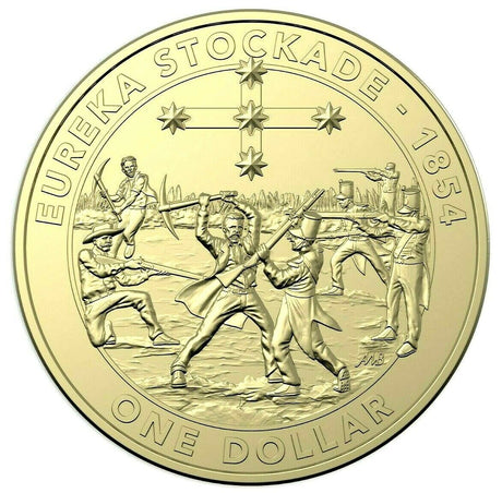 Australia 2019 $1 Uncirculated  Mutiny and Rebellion - The Eureka Stockade Carded
