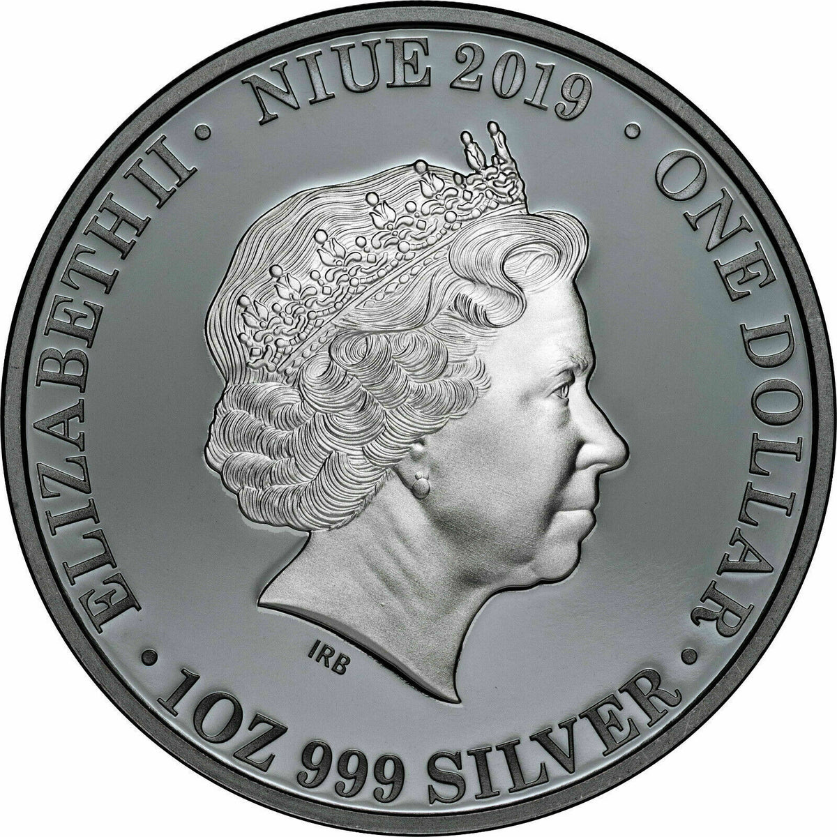 Niue 2019 $1 Australia at Night Kangaroo 1oz Silver Black Proof