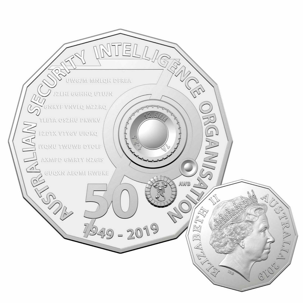 Australia 2019 50 Cent Uncirculated 70th Anniversary ASIO Spies and Spooks Carded