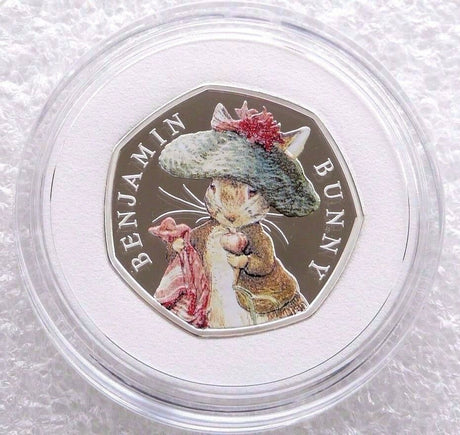 United Kingdom 2017 50p Beatrix Potter- Benjamin Bunny Silver Proof