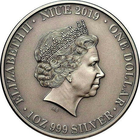 Niue 2019 $1 Tasmanian Devil $1 1oz Antique Silver