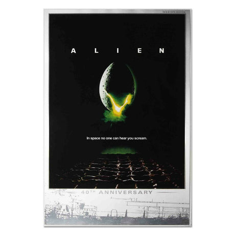 2019 Alien 40th Anniversary 1979 Movie Poster Silver Foil Perth Mint
