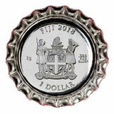 Fiji 2018 $1 Proof Coke Coca-Cola Bottle Cap 6g Silver