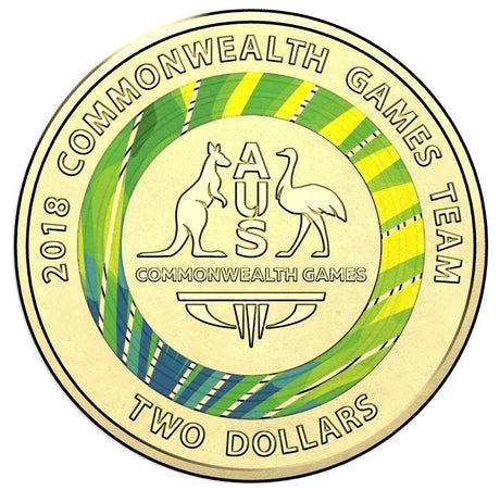 Australia 2018 $2 and $1 Coloured Uncirculated Coin Collection Commonwealth Games Set of  7 Coins