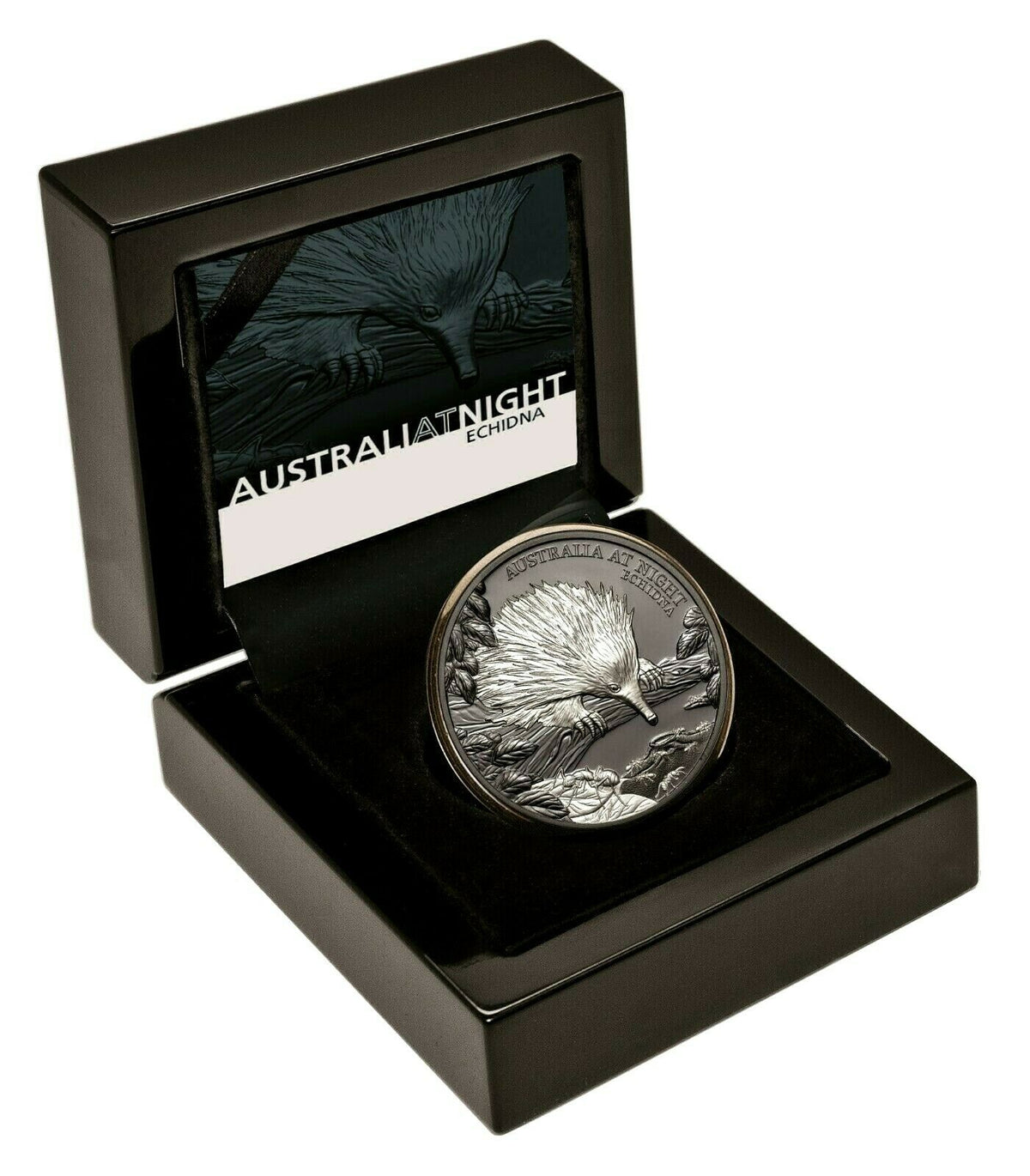 Niue 2020 $1 Australia at Night Echidna 1oz .999 Silver Black Proof Proof