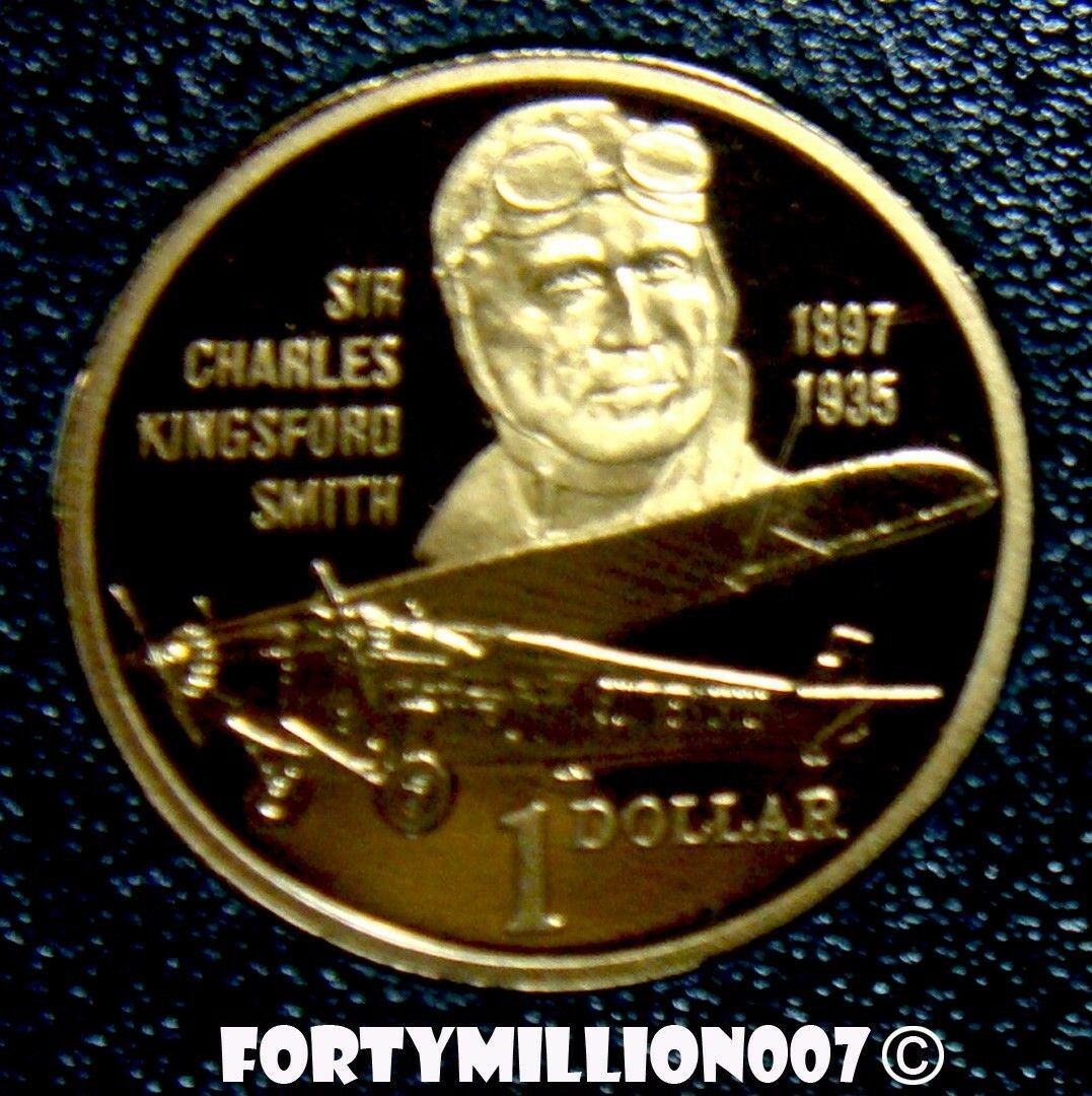 Australia 1997 $1 Proof Sir Charles Kingford Smith Aviator