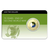 Australia 2020 $2 ANZAC Day Lest We Forget 75th Anniversary of the End of WWII Coin Pack Coloured Uncirculated