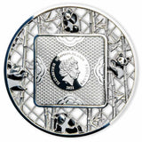 Solomon Islands 2021 $5 Panda  Filigree 2oz Silver Proof-like Coin