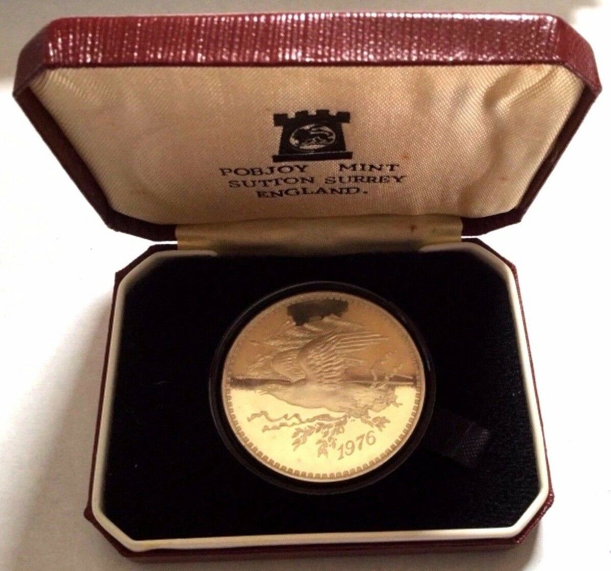 France United Kingdom Concorde Medallion 1976 First Flight Silver Proof in Case of Issue