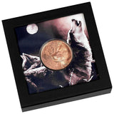 Mongolia 2021 250 Togrog  Mystic Wolf  Copper Prooflike CIT Smartminting®
