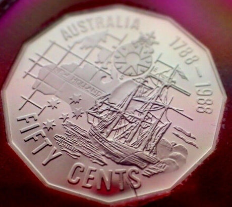 Australia 1988 50 Cent Proof Bicentenary Tall Ships