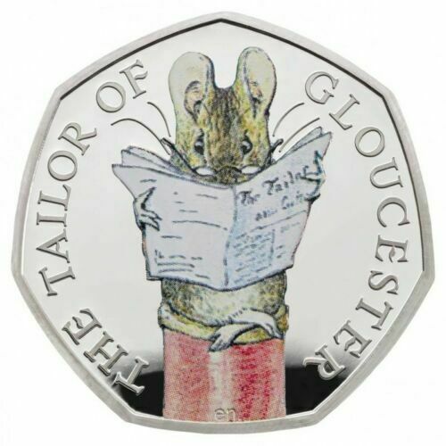 United Kingdom 2018 50p Beatrix Potter Tailor of Gloucestor Silver Proof