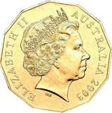 Australia 2003 50 Cent Bronze Uncirculated Golden Jubilee Coronation Stamp and Coin Cover PNC
