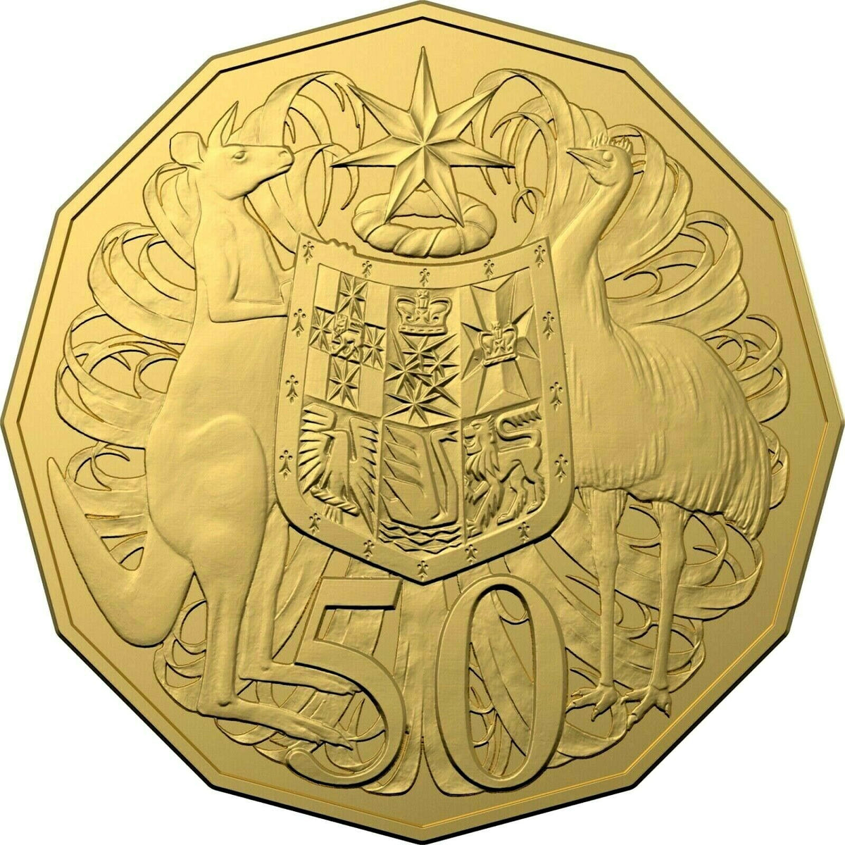 Australia 2019 5 Coin 50 Cent Set 50th Anniversary of the 50 Cent including Gold Plated 50 Cent