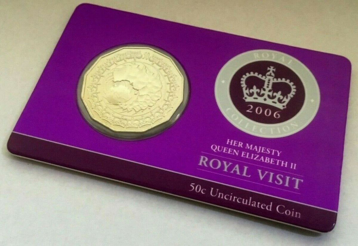 Australia 2006 50 Cent Uncirculated Queen Elizabeth Royal Visit