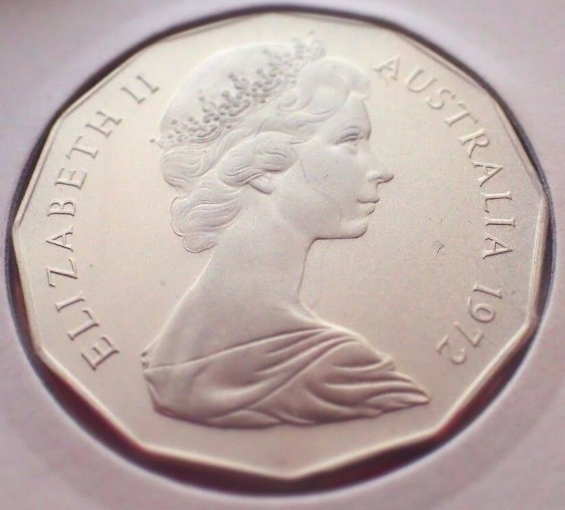 Australia 1972 50 Cent Proof Coat of Arms