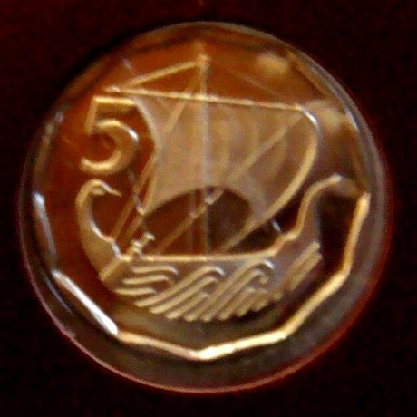 Cyprus 1982 5 Mils Proof Sailing Ship