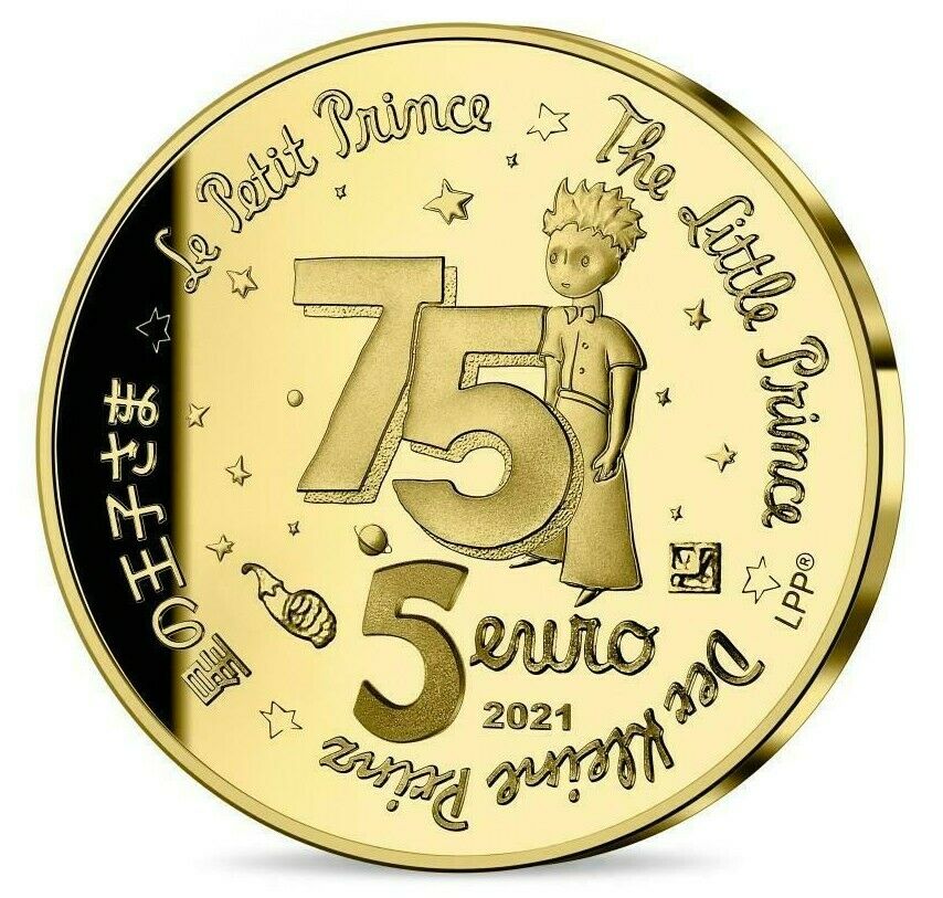 France  2021 5€ 5 Euros Gold Proof The Little Prince