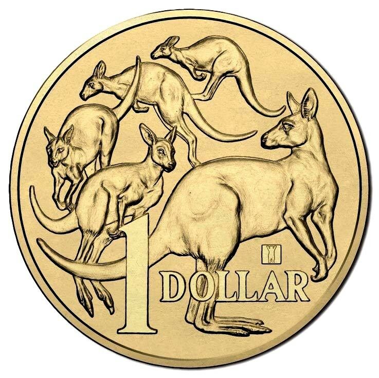 Australia 2016 $1 Uncirculated World Money Fair Mob of Roos Buddy Bear Privy Mark Carded