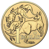 Australia 2016 $1 Uncirculated World Money Fair Mob of Roos Buddy Bear Privy Mark Carded
