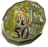 Australia 2012 50 Cent Uncirculated Hypermetal Colour Coat of Arms
