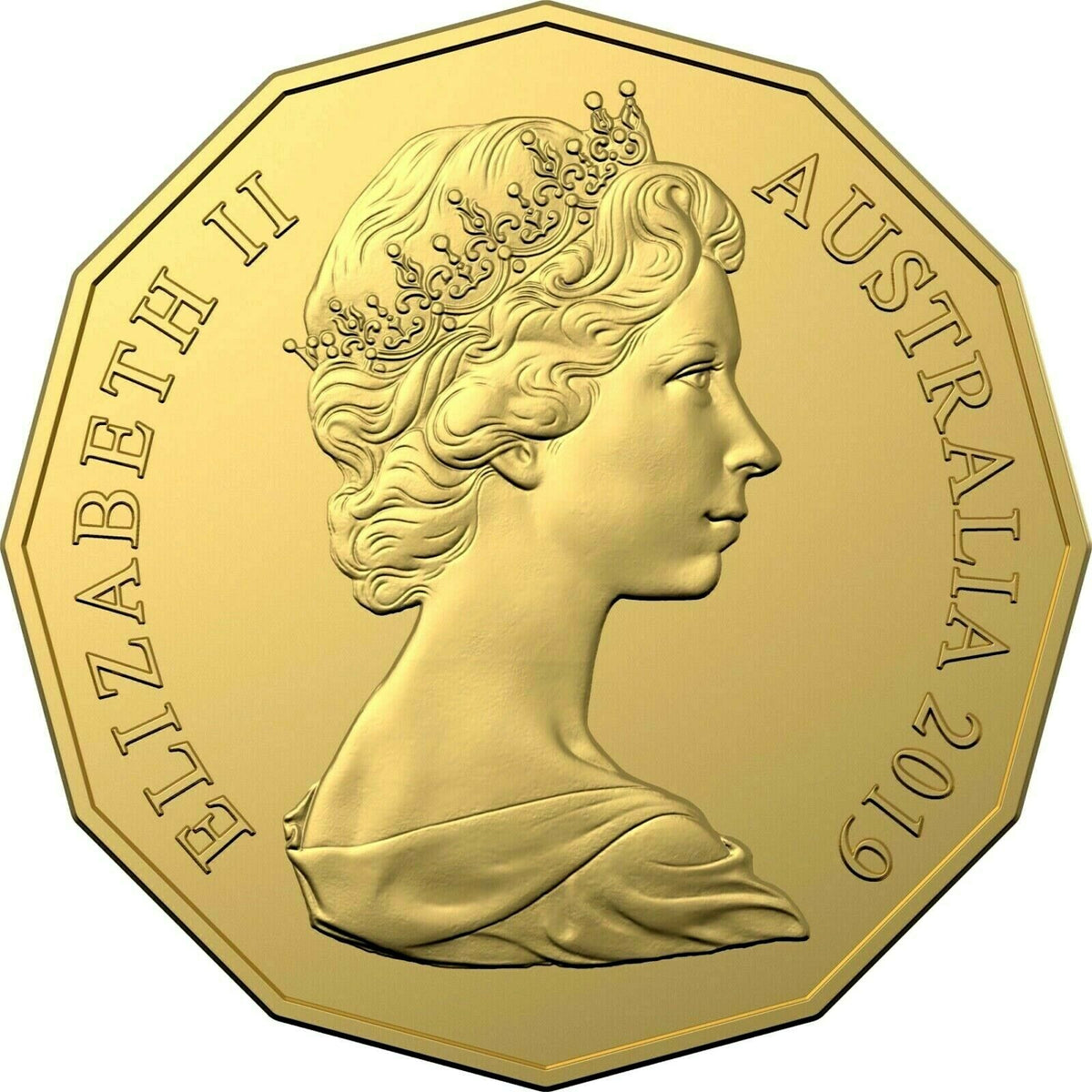 Australia 2019 5 Coin 50 Cent Set 50th Anniversary of the 50 Cent including Gold Plated 50 Cent