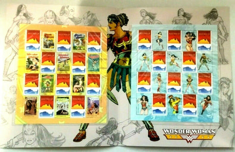 Australia 2016 75th Anniversary Wonder Woman Stamps Folder 20x Stamps Sheet MUH