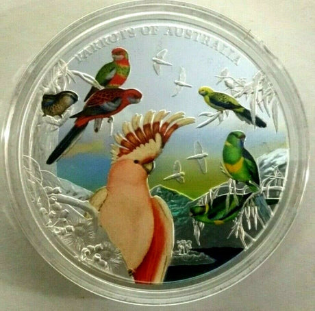 Niue 2021 World Money Fair $10 Parrots of Australia 5oz Silver Proof
