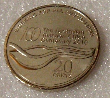 Australia 2010 20 Cent Uncirculated ATO Australian Taxation Office ex Roll