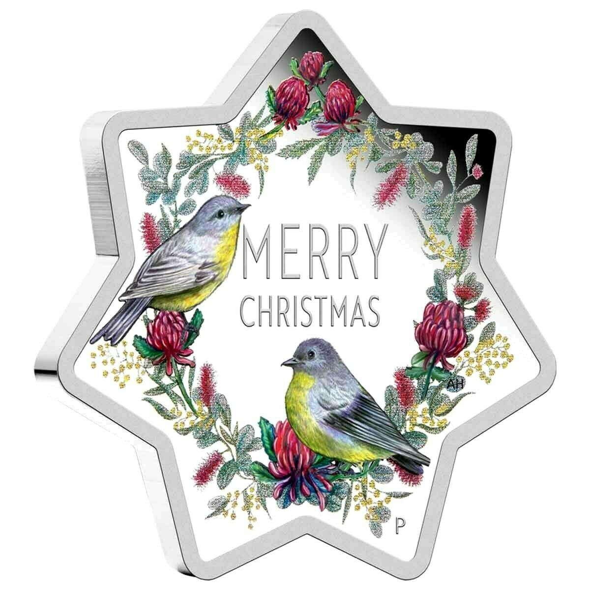 Australia 2020 $1 Uncirculated 1 Oz Star Shaped Christmas Garland Australian Native Flowers Reverse