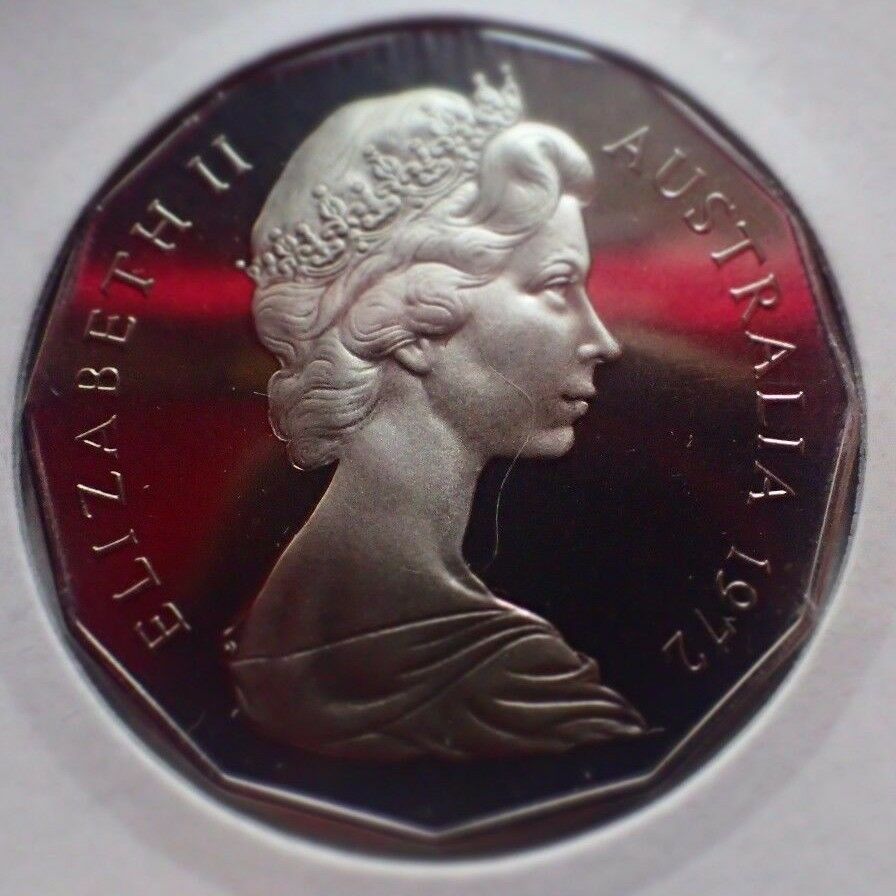 Australia 1972 50 Cent Proof Coat of Arms