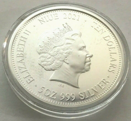 Niue 2021 World Money Fair $10 Parrots of Australia 5oz Silver Proof