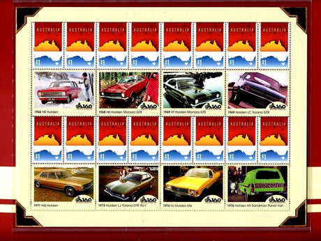 Australia 2016 Holden Heritage Stamp Folder Celebrating 160 Years- 48 Stamps