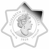 Australia 2020 $1 Uncirculated 1 Oz Star Shaped Christmas Garland Australian Native Flowers Obverse